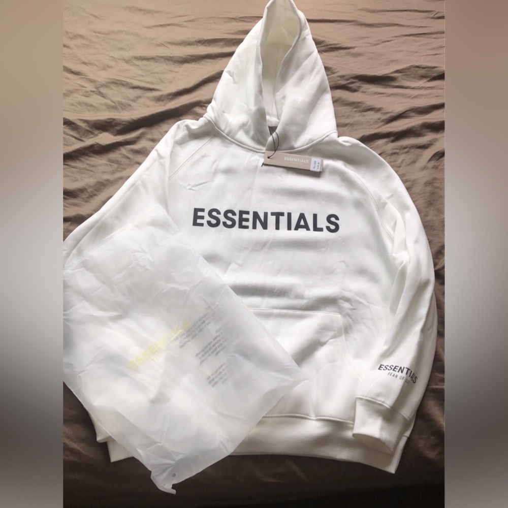 Fear Of God Essentials Hoodie White